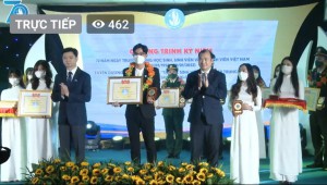 SV Lưu Văn Thìn lớp DK9 D2 nhận giải thưởng xuất sắc đạt giải thưởng Sao Tháng Giêng năm 2021
