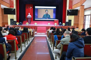 Trường Đại học Sao Đỏ tổ chức học tập trực tuyến Nghị quyết Hội nghị lần thứ tám Ban Chấp hành Trung ương Đảng khóa XIII