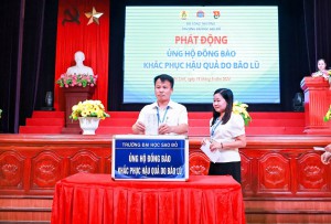 Thầy và trò Trường Đại học Sao Đỏ phát động ủng hộ đồng...