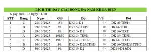 ⚽️ GIẢI BÓNG ĐÁ NAM KHOA ĐIỆN 2025 – CHÍNH THỨC KHỞI...